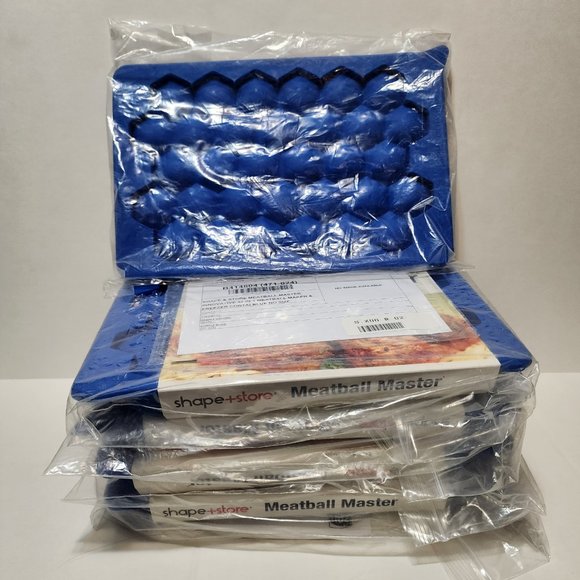 Shape + Store MM Meatball Master Blue Plastic 32 oz Blue - Picture 9 of 10